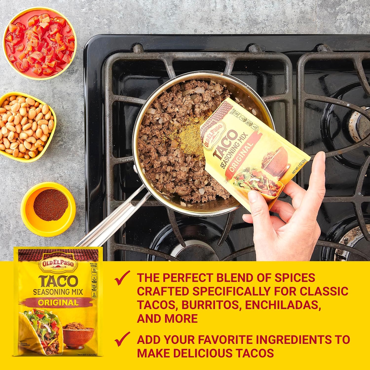 image:imageOld El Paso Original Taco Seasoning Mix Gluten Free 10 Pack 10 ozOriginal