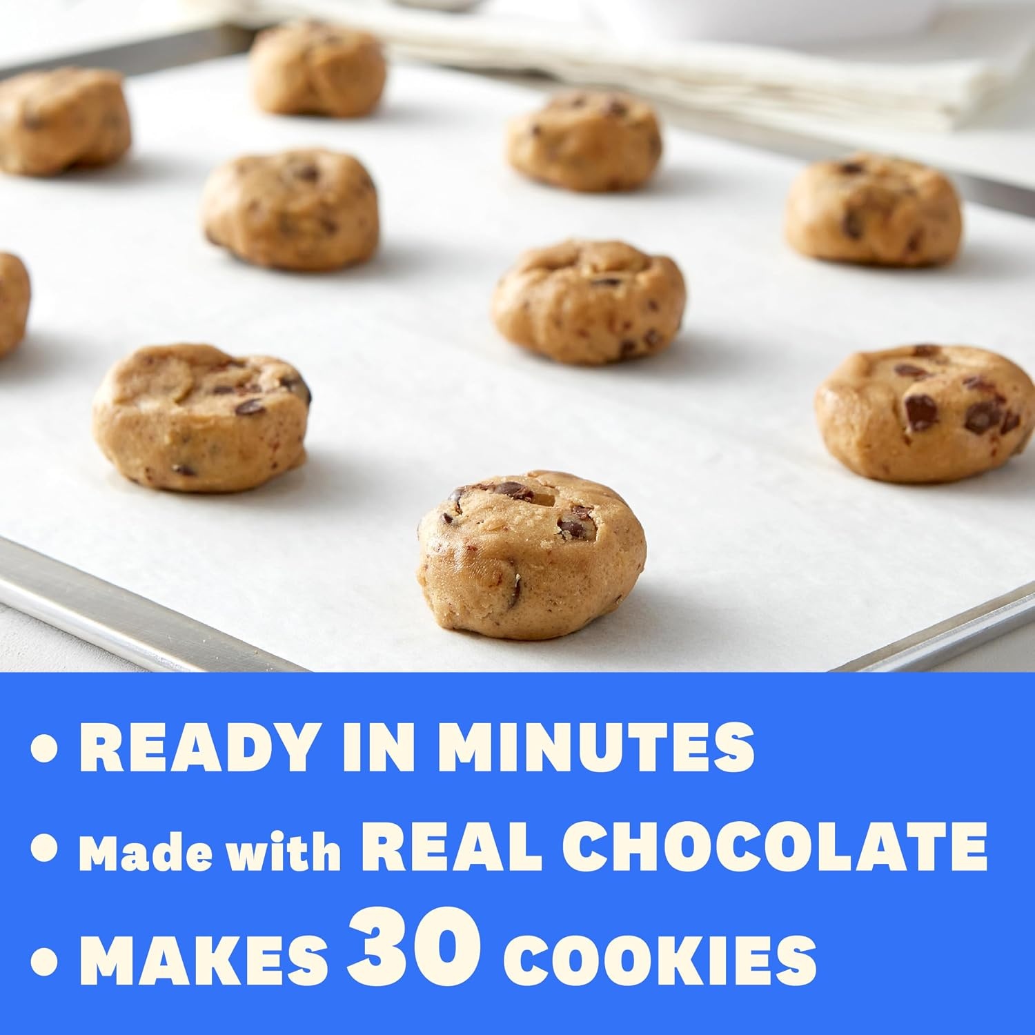 image:imagePillsbury Chocolate Chip Cookie Dough Value Size About 30 Cookies 30 oz30 Ounce Pack of 1