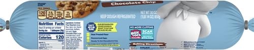 image:imagePillsbury Chocolate Chip Cookie Dough Value Size About 30 Cookies 30 oz30 Ounce Pack of 3