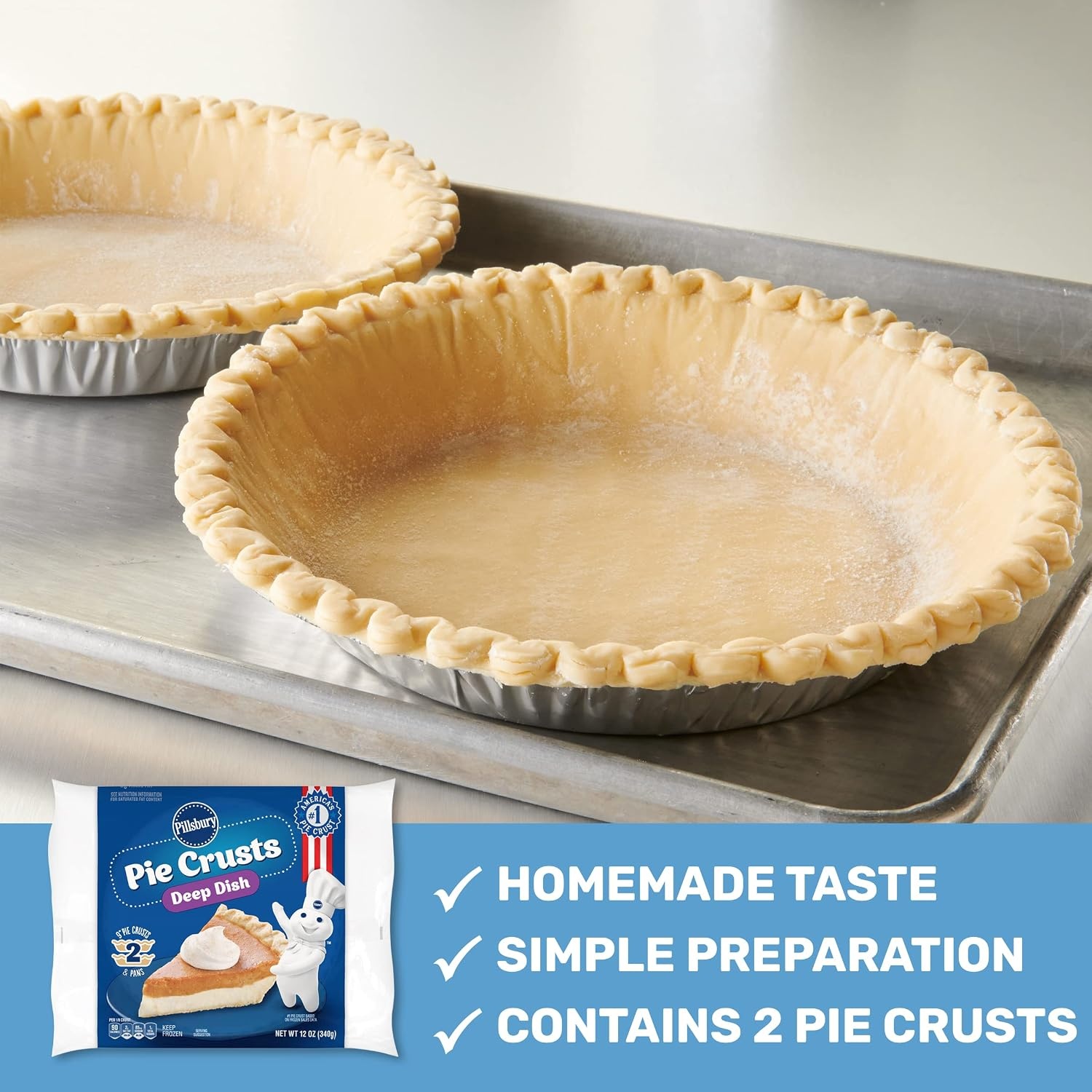 image:imagePillsbury Frozen Pie Crust Deep Dish 9Inch 2 ct 12 oz