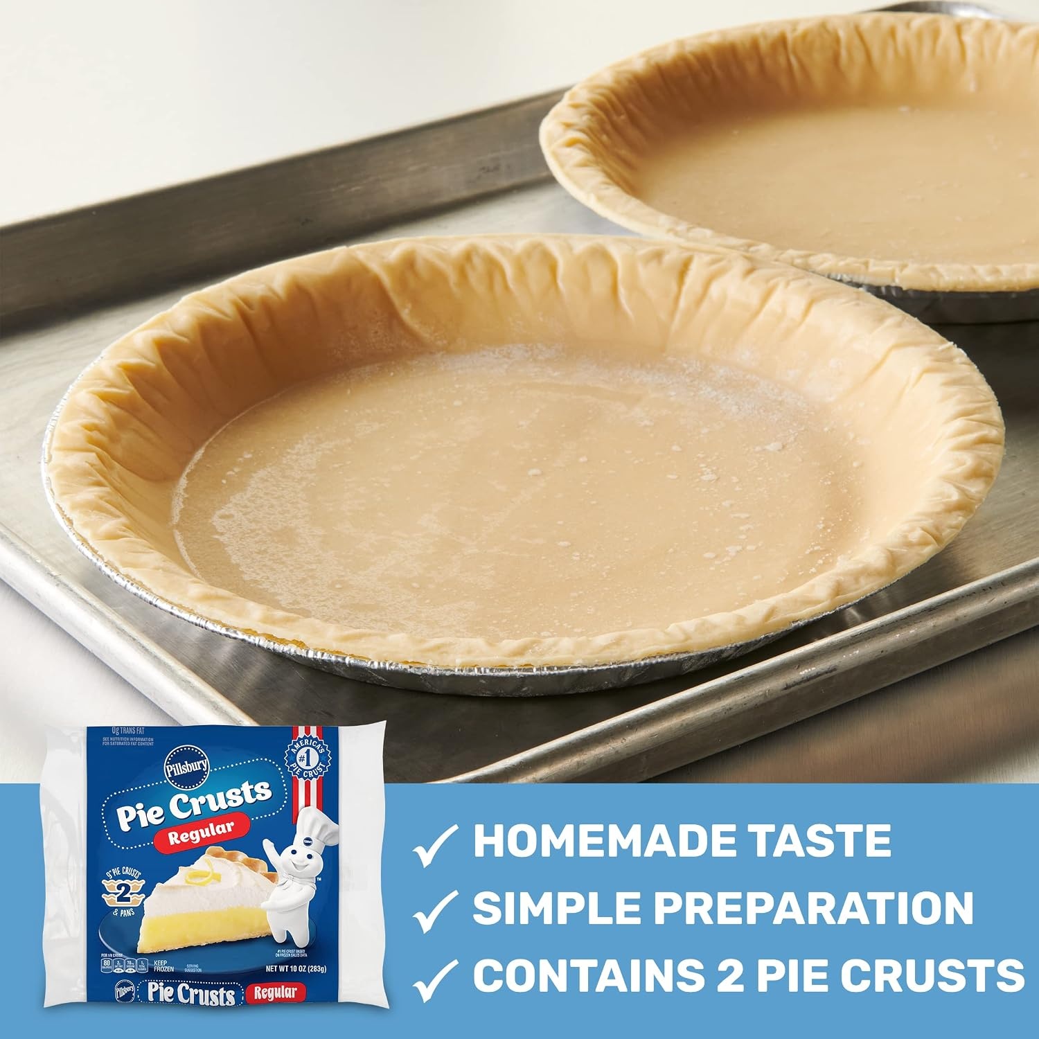 image:imagePillsbury Frozen Pie Crust Regular 9Inch 2 ct 10 oz