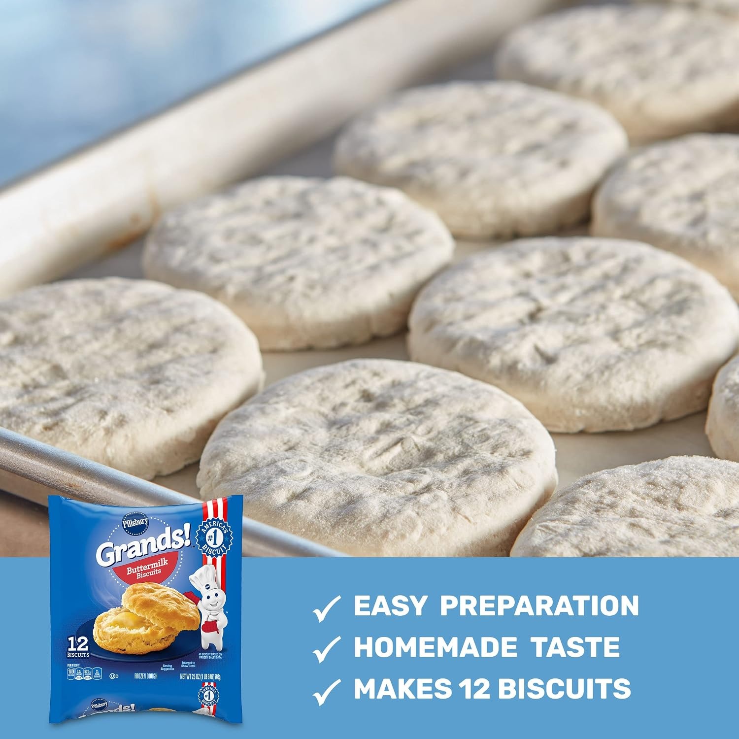 image:imagePillsbury Grands Buttermilk Biscuits Frozen Dough 12 ct 25 oz