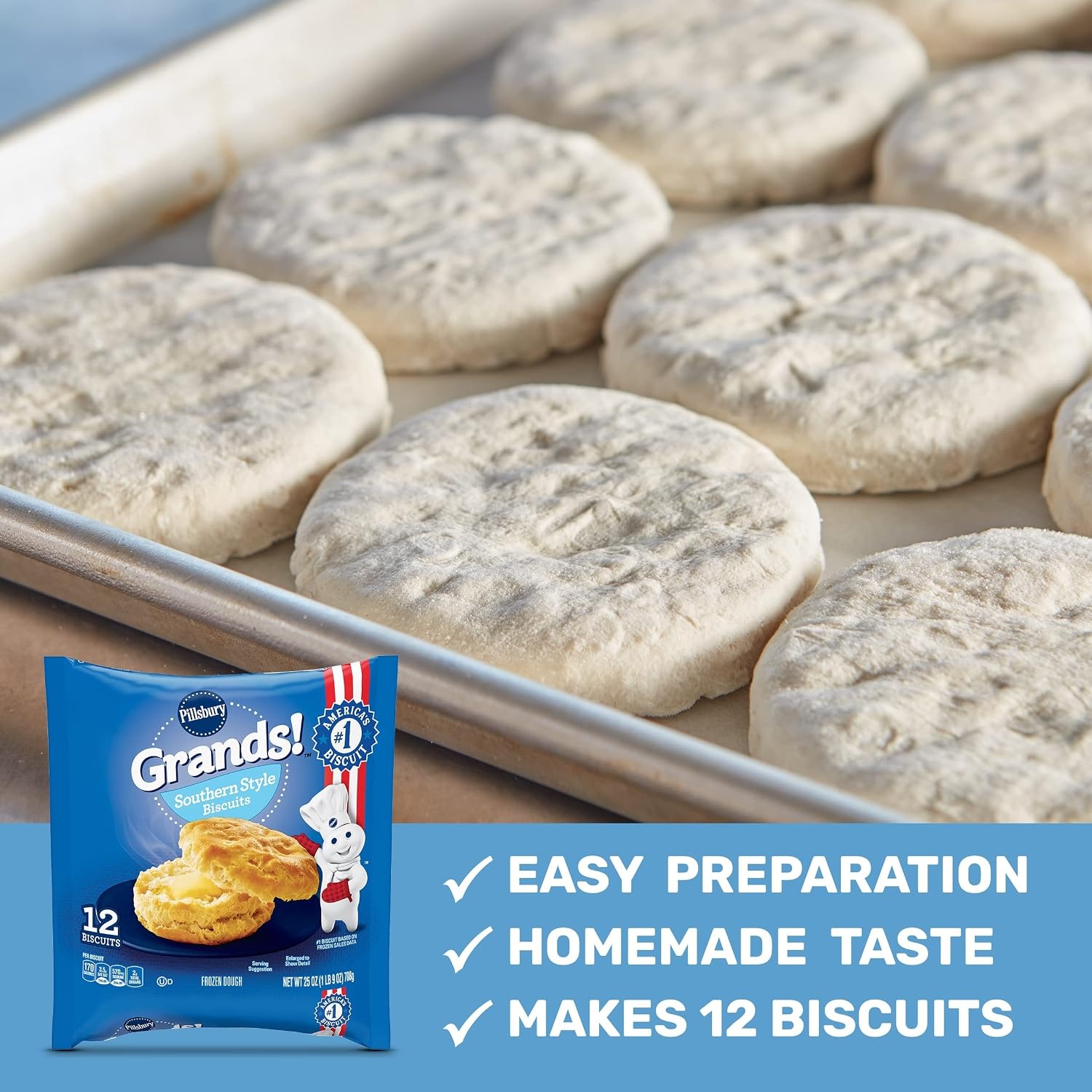 image:imagePillsbury Grands Southern Style Frozen Biscuits 12 ct 25 oz