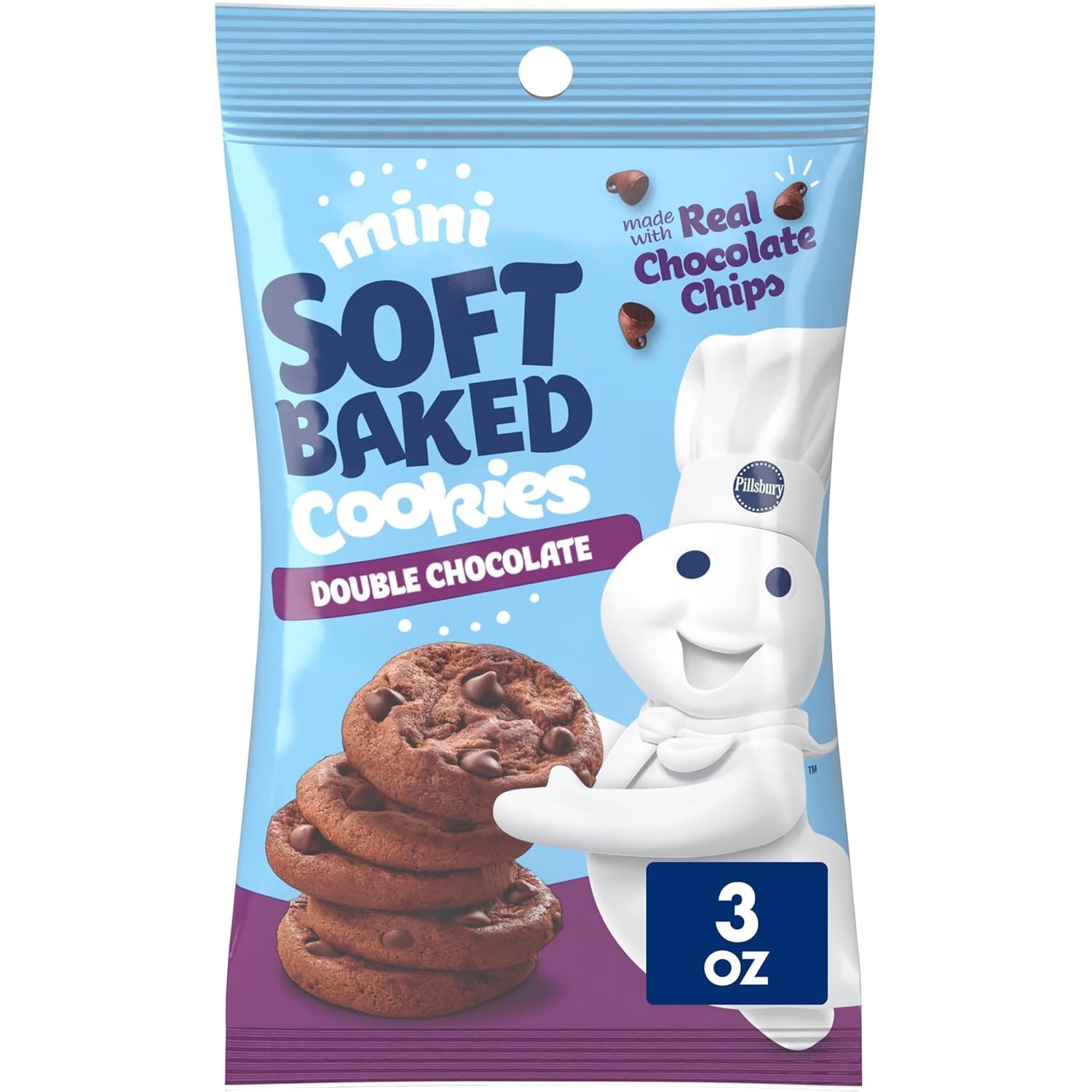 image:imagePillsbury Mini Double Chocolate Cookies 6 ct 18 oz Pack of 9Double Chocolate