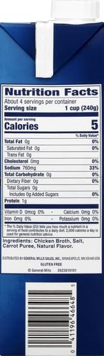 image:imageProgresso Chicken Broth Reduced Sodium Gluten Free 32 oz Pack of 12Classic Chicken Broth