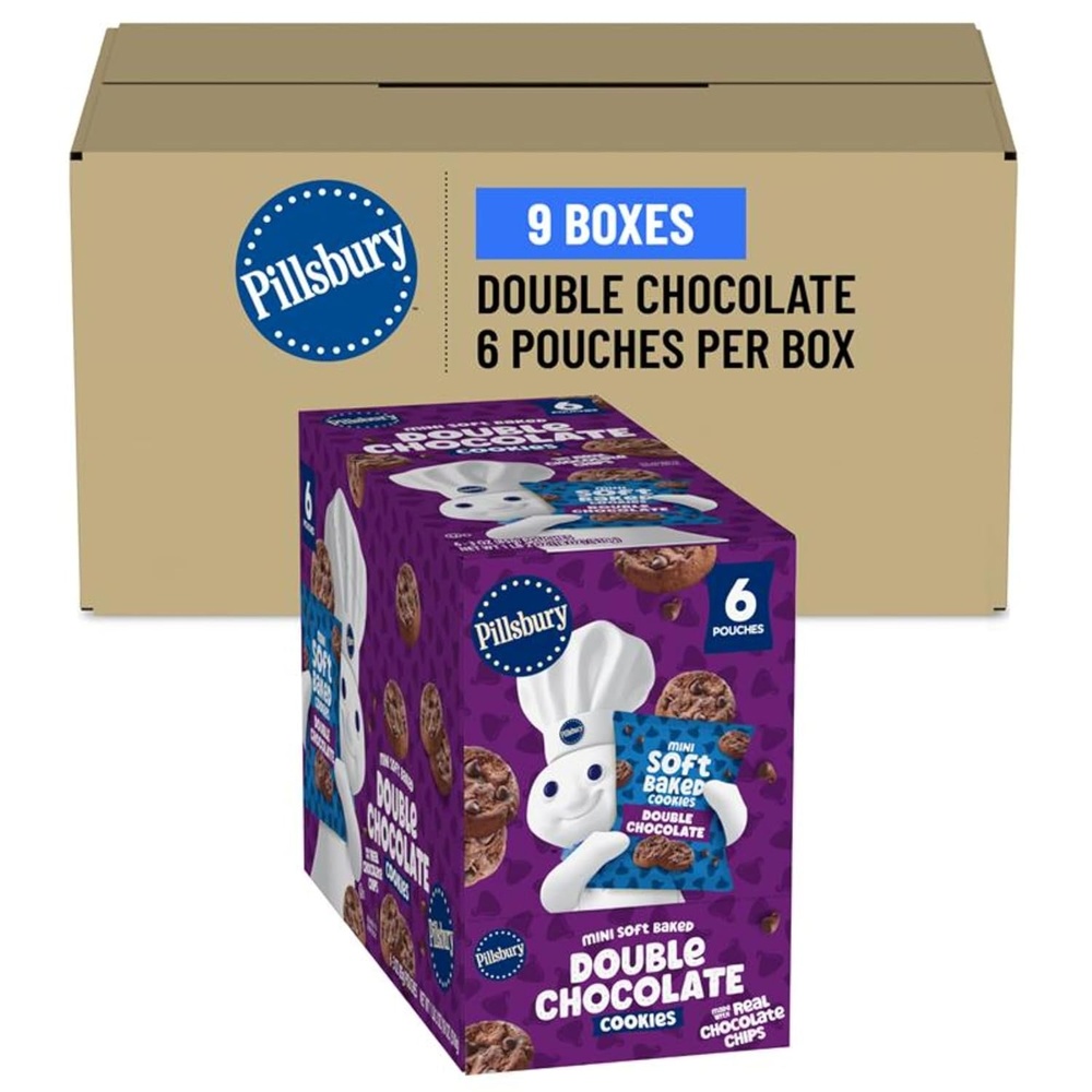 image:imagePillsbury Mini Double Chocolate Cookies 6 ct 18 oz Pack of 9Double Chocolate