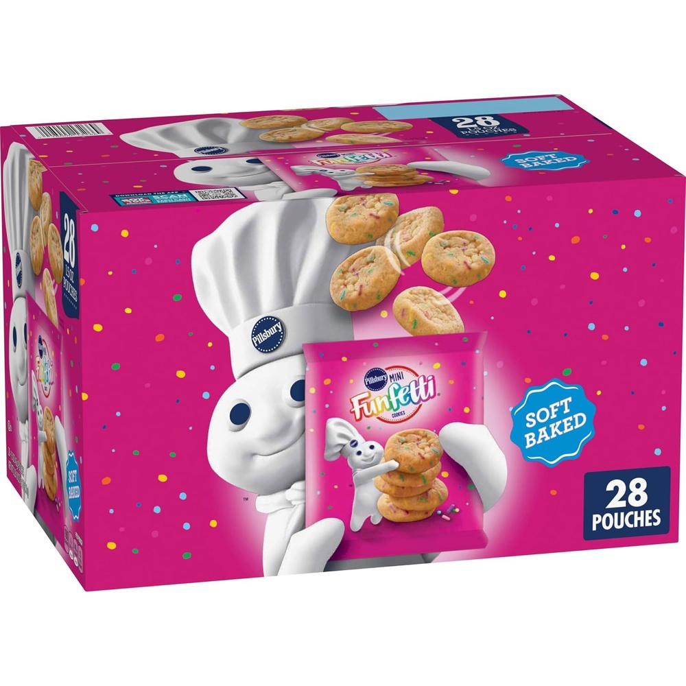 image:imagePillsbury Mini Soft Baked Cookies Funfetti Snack Bags 28 ctFunfetti