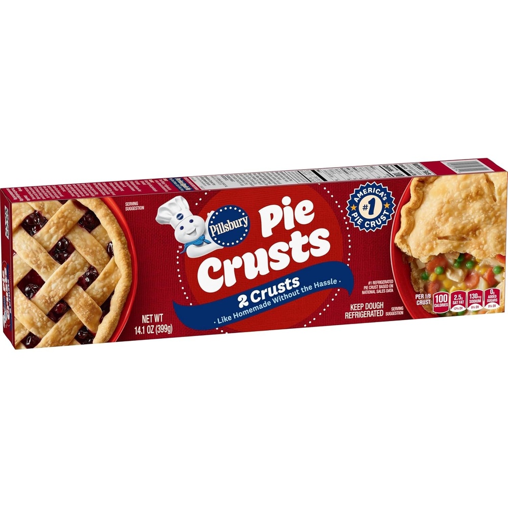 image:imagePillsbury Premade Refrigerated Pie Crust Two Pie Crusts 141 oz2 count Pack of 1