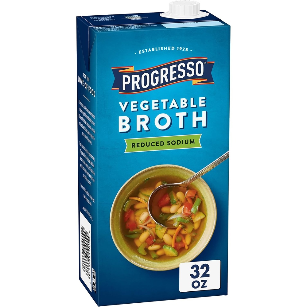 image:imageProgresso Chicken Broth Reduced Sodium Gluten Free 32 oz Pack of 12Vegetable Broth