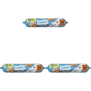 Pillsbury Chocolate Chip Cookie Dough, Value Size, About 30 Cookies, 30 oz(30 Ounce (Pack of 3))