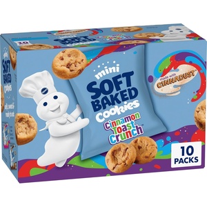 Pillsbury Mini Soft Baked Cookies, Funfetti, Snack Bags, 10 ct, 10 oz(Cinnamon)