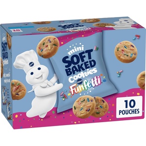Pillsbury Mini Soft Baked Cookies, Funfetti, Snack Bags, 10 ct, 10 oz(Funfetti)