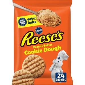 Pillsbury REESE’S Peanut Butter Cookie Dough, Makes 24 Cookies, 16 oz(16 Ounce (Pack of 1))