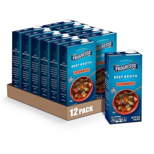 Progresso Chicken Broth, Reduced Sodium, Gluten Free, 32 oz. (Pack of 12)(Beef Broth)